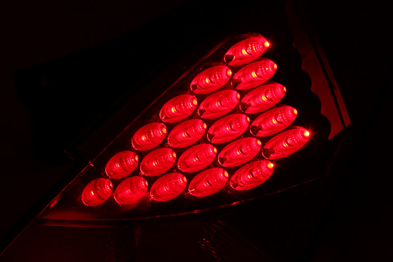 ANZO 2003-2005 Nissan 350Z LED Taillights Red - Mo-Moto