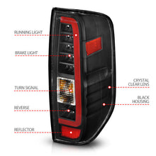 Load image into Gallery viewer, ANZO 2005-2021 Nissan Frontier LED Taillights Black Housing/Clear Lens - Mo-Moto