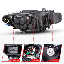Load image into Gallery viewer, ANZO 2012-2015 BMW 3 Series Projector Headlights w/ U-Bar Black - Mo-Moto