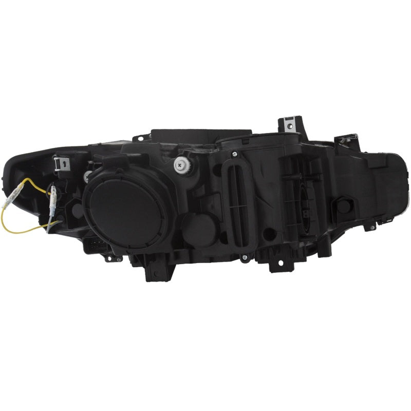 ANZO 2012-2015 BMW 3 Series Projector Headlights w/ U-Bar Black - Mo-Moto