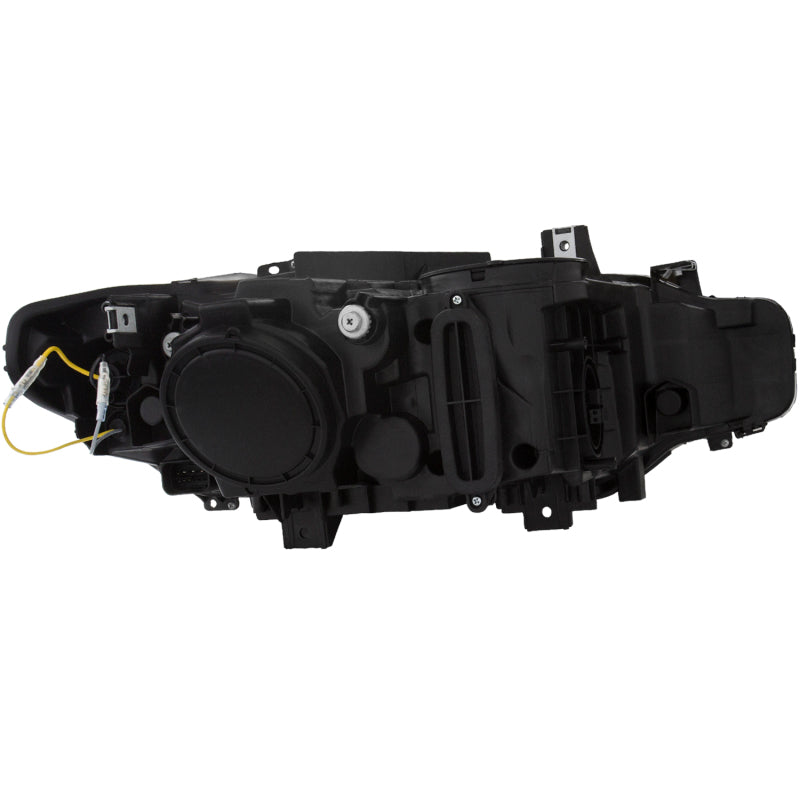 ANZO 2012-2015 BMW 3 Series Projector Headlights w/ U-Bar Black - Mo-Moto