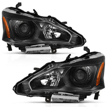 Load image into Gallery viewer, ANZO 2013-2015 Nissan Altima Projector Headlight Black Amber - Mo-Moto