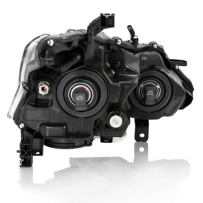 ANZO 2013-2015 Nissan Altima Projector Headlight Black Amber - Mo-Moto