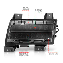 Load image into Gallery viewer, ANZO 2018-2021 Jeep Wrangler LED Side Markers Chrome Housing Smoke Lens w/ Seq. Signal Sport Bulb - Mo-Moto