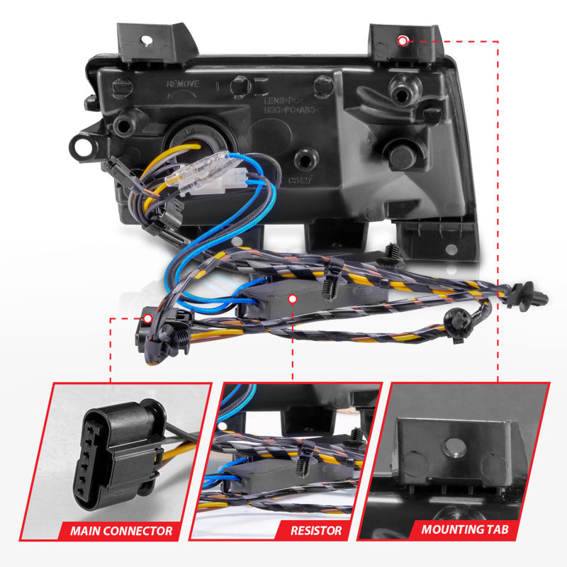 ANZO 2018-2021 Jeep Wrangler LED Side Markers Chrome Housing Smoke Lens w/ Seq. Signal Sport Bulb - Mo-Moto