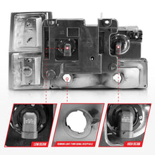 Load image into Gallery viewer, ANZO 88-98 Chevrolet C1500 Crystal Headlights Chrome w/ Signal and Side Marker Lights - Mo-Moto