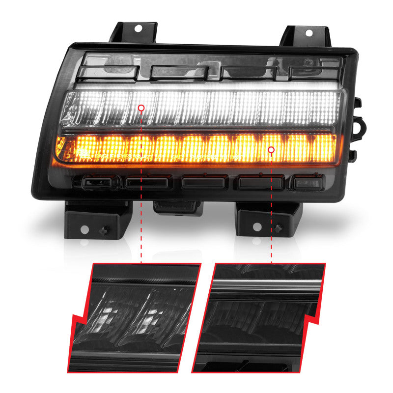ANZO Wrangler 18-21/Gladiator 20+ LED Side Marker Lights Smoke w Sequential Signal - Mo-Moto
