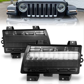 ANZO Wrangler 18-21/Gladiator 20+ LED Side Marker Lights Smoke w Sequential Signal - Mo-Moto