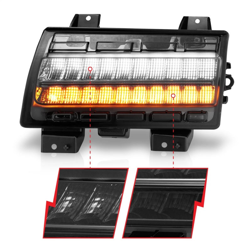 ANZO Wrangler 18-21/Gladiator 20+ LED Side Marker Lights Smoke w Sequential Signal - Mo-Moto