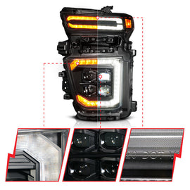 ANZO Z-Series 20-23 Chevy Silverado 2500/3500 Z-Series Full LED Proj Headlights Black - Driver Side - Mo-Moto