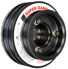 ATI Damper - 5.67in - Alum - (2) 4 Grv - Nissan RB26 - R33 34 - 1Pc - w/Power Steering Pulley - Mo-Moto