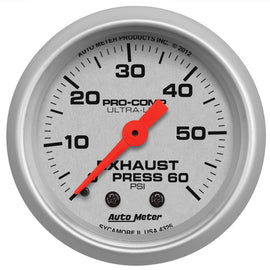 AutoMeter Ultra-Lite 2-1/16in. 100PSI Exhaust Pressure Digital Stepper Motor Gauge - Mo-Moto