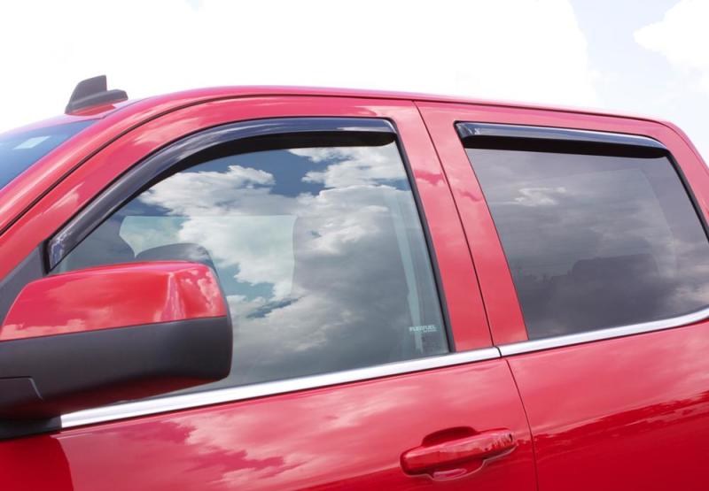 AVS 07-12 Hyundai Santa Fe Ventvisor In-Channel Front & Rear Window Deflectors 4pc - Smoke - Mo-Moto