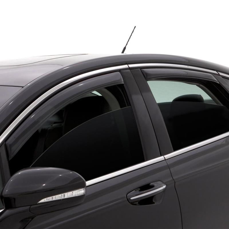 AVS 07-12 Hyundai Santa Fe Ventvisor In-Channel Front & Rear Window Deflectors 4pc - Smoke - Mo-Moto