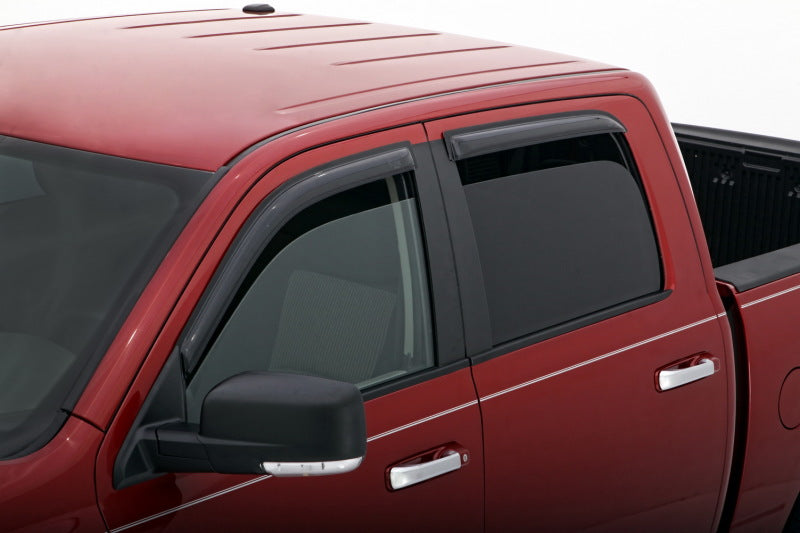 AVS 09-18 Dodge RAM 1500 Crew Cab Ventvisor Outside Mount Window Deflectors 4pc - Smoke - Mo-Moto