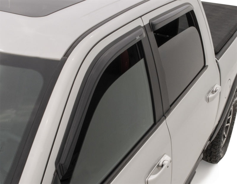 AVS 09-18 Dodge RAM 1500 Crew Cab Ventvisor Outside Mount Window Deflectors 4pc - Smoke - Mo-Moto