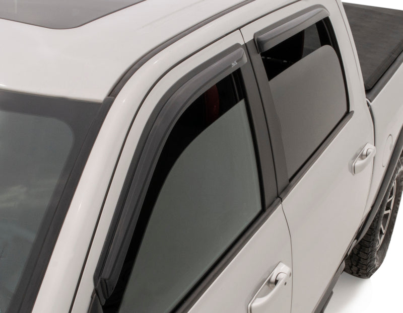 AVS 09-18 Dodge RAM 1500 Crew Cab Ventvisor Outside Mount Window Deflectors 4pc - Smoke - Mo-Moto