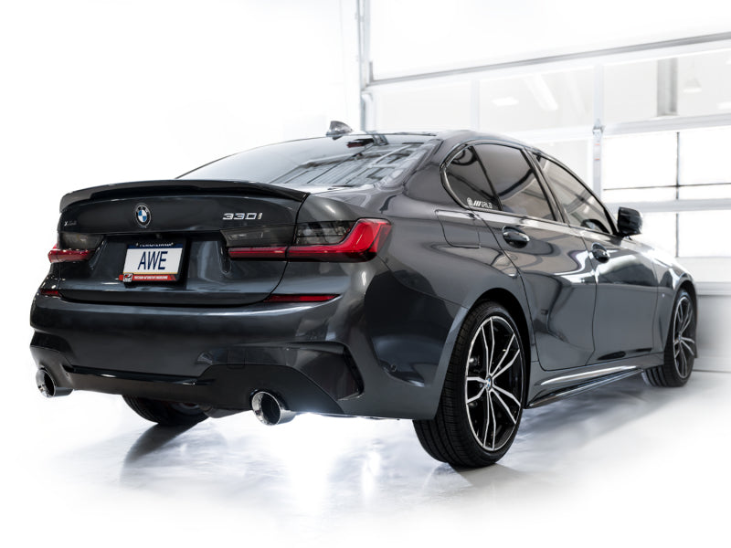 AWE 19-23 BMW 330i / 21-23 BMW 430i Base G2X Touring Axle Back Exhaust - Chrome Silver - Mo-Moto