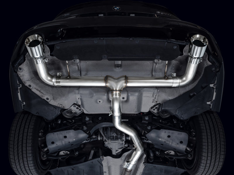 AWE 19-23 BMW 330i / 21-23 BMW 430i Base G2X Track Edition Axle Back Exhaust - Chrome Silver - Mo-Moto