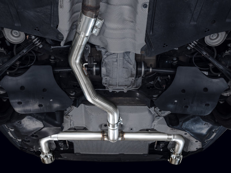 AWE 19-23 BMW 330i / 21-23 BMW 430i Base G2X Track Edition Axle Back Exhaust - Chrome Silver - Mo-Moto