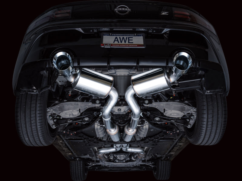AWE 2023 Nissan Z RZ34 RWD Touring Edition Catback Exhaust System w/ Chrome Silver Tips - Mo-Moto