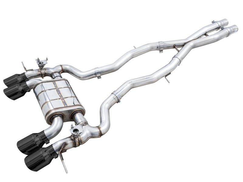 AWE SwitchPath Catback Exhaust for BMW G8X M3/M4 - Diamond Black Tips - Mo-Moto
