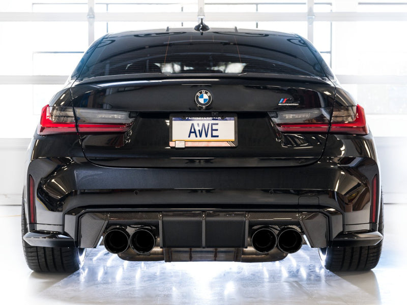 AWE Track Edition Catback Exhaust for BMW G8X M3/M4 - Diamond Black Tips - Mo-Moto