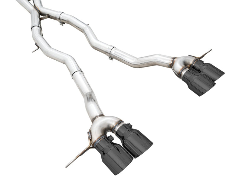 AWE Track Edition Catback Exhaust for BMW G8X M3/M4 - Diamond Black Tips - Mo-Moto