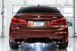 AWE Tuning 18-19 BMW F90 M5 SwitchPatch Cat-Back Exhaust- Black Diamond Tips - Mo-Moto