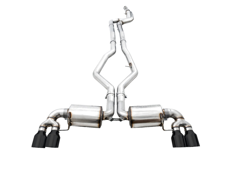 AWE Tuning 2019+ BMW M340i (G20) Non-Resonated Touring Edition Exhaust - Quad Diamond Black Tips - Mo-Moto