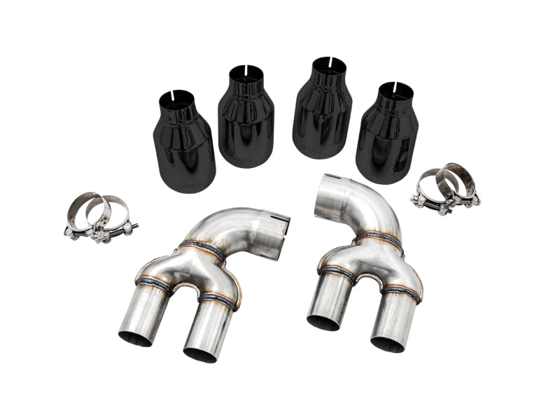 AWE Tuning 2019+ BMW M340i (G20) OE-Config-To-Quad Tip Conversion Kit - Diamond Black Tip - Mo-Moto