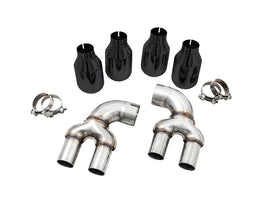 AWE Tuning 2019+ BMW M340i (G20) OE-Config-To-Quad Tip Conversion Kit - Diamond Black Tip - Mo-Moto