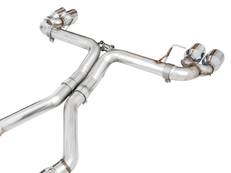 AWE Tuning 2019+ BMW M340i (G20) Track Edition Exhaust - Quad Chrome Silver Tips - Mo-Moto