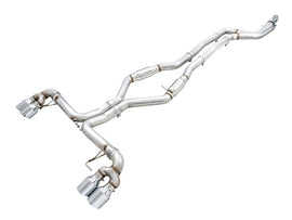 AWE Tuning 2019+ BMW M340i (G20) Track Edition Exhaust - Quad Chrome Silver Tips - Mo-Moto