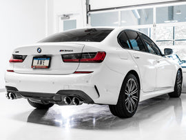AWE Tuning 2019+ BMW M340i (G20) Track Edition Exhaust - Quad Chrome Silver Tips - Mo-Moto