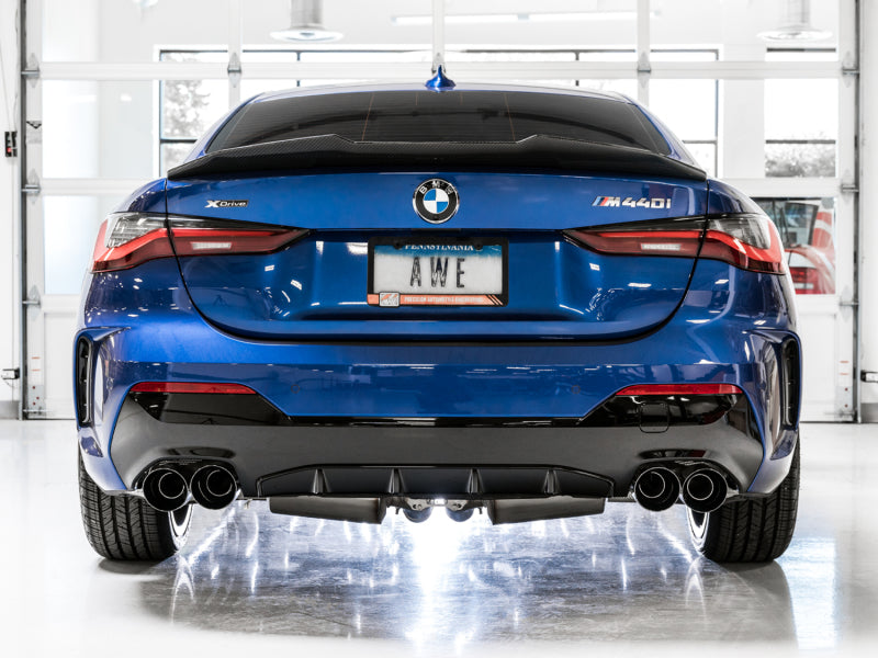 AWE Tuning 2019+ BMW M340i (G20) Track Edition Exhaust - Quad Diamond Black Tips - Mo-Moto