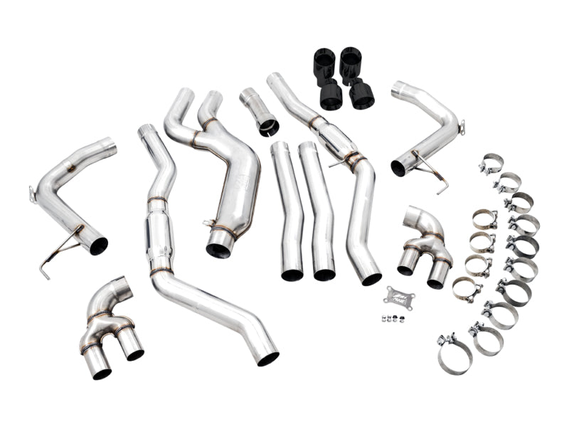AWE Tuning 2019+ BMW M340i (G20) Track Edition Exhaust - Quad Diamond Black Tips - Mo-Moto
