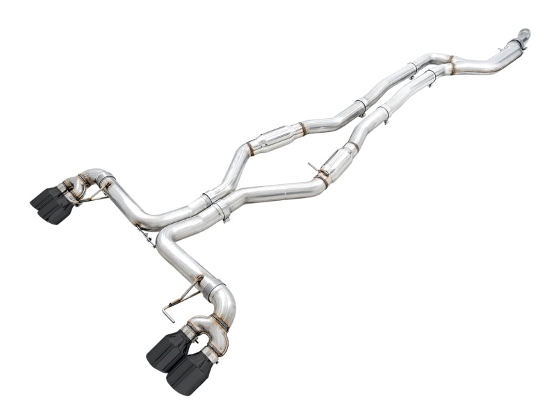 AWE Tuning 2019+ BMW M340i (G20) Track Edition Exhaust - Quad Diamond Black Tips - Mo-Moto