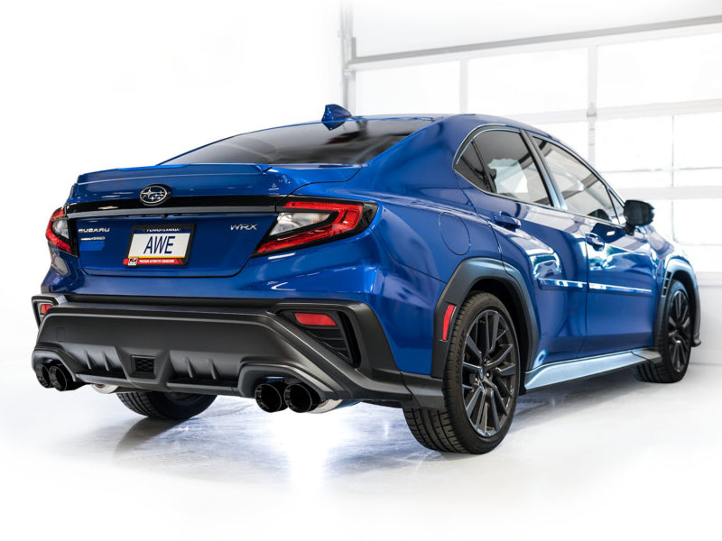AWE Tuning 2022+ VB Subaru WRX Track Edition Exhaust - Diamond Black Tips - Mo-Moto