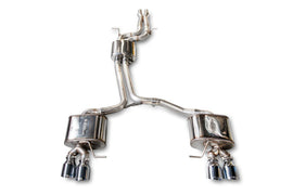 AWE Tuning Audi 8R SQ5 Touring Edition Exhaust - Quad Outlet Chrome Silver Tips - Mo-Moto