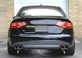AWE Tuning Audi B8 A4 Touring Edition Exhaust - Quad Tip Polished Silver Tips - Does Not Fit Cabrio - Mo-Moto