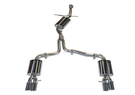 AWE Tuning Audi B8 A4 Touring Edition Exhaust - Quad Tip Polished Silver Tips - Does Not Fit Cabrio - Mo-Moto