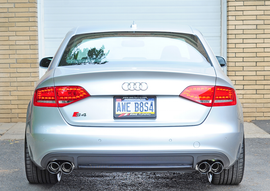 AWE Tuning Audi B8 / B8.5 S4 3.0T Touring Edition Exhaust - Chrome Silver Tips (90mm) - Mo-Moto