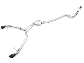 AWE Tuning Audi B9 A4 Track Edition Exhaust Dual Outlet - Diamond Black Tips (Includes DP) - Mo-Moto