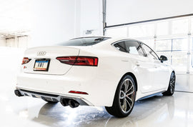 AWE Tuning Audi B9 S4 Track Edition Exhaust - Non-Resonated (Black 102mm Tips) - Mo-Moto