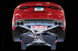 AWE Tuning Audi B9 S5 Coupe 3.0T Track Edition Exhaust - Diamond Black Tips (102mm) - Mo-Moto