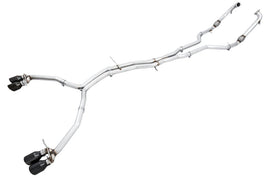 AWE Tuning Audi B9 S5 Sportback Track Edition Exhaust - Non-Resonated (Black 102mm Tips) - Mo-Moto