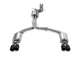 AWE Tuning Audi C7.5 A6 3.0T Touring Edition Exhaust - Quad Outlet Diamond Black Tips - Mo-Moto