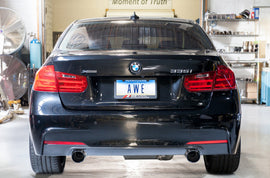 AWE Tuning BMW F3X 335i/435i Touring Edition Axle-Back Exhaust - Chrome Silver Tips (102mm) - Mo-Moto