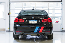 AWE Tuning BMW F3X 340i Touring Edition Axle-Back Exhaust - Chrome Silver Tips (90mm) - Mo-Moto